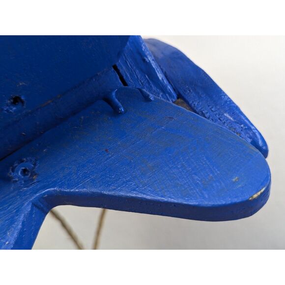 Handmade Blue Jay Birdhouse with Rope Hanger Unique Bright  Bird Lover - Picture 9 of 12